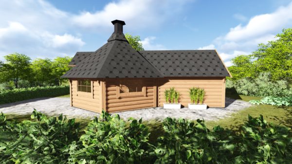 Grill Cabin 9.2 m2 with sauna extension Grill Cabin 9.2 m2 with sauna extension