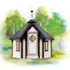 Sauna Cabin 7 m2 with background Sauna Cabin 7 m2 with background