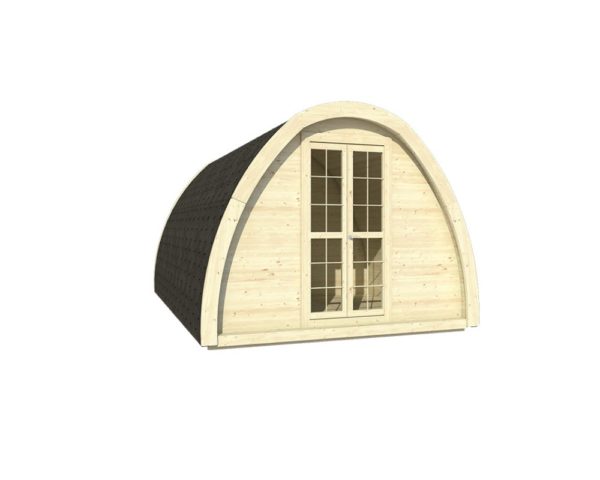 Insulated Camping Pod 2.4 x 4.8 external view Insulated Camping Pod 2.4 x 4.8 external view