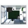 Insulated office cube top layout view Insulated office cube top layout view