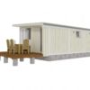 virtual external view of cabin and decking virtual external view of cabin and decking